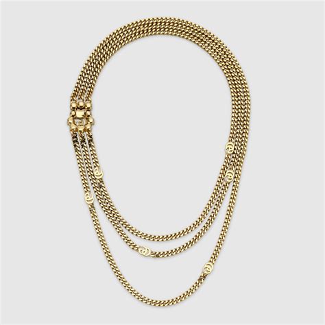 ceinture gucci double g perle|Pearl Double G Necklace In Ivory .